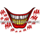 Lips Bottom Teeth Gold Color Ha Ha Text Design Element Face Mouth Position Male Man Boy Head Cartoon Character Mascot Creation Create Art Evil Sinister Grin Grinning Gangster Grill Thug Mean Mug Business Company Logo Clipart SVG