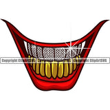 Lips Evil Sinister Grin Grinning Teeth Gold Diamond Design Element Male Boy Mouth Position Head Cartoon Character Mascot Creation Create Art Gangster Grill Thug Mean Mug Jewelry Company Logo Clipart SVG