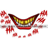 Lips Gold Teeth Ha Ha Text Design Element Face Mouth Male Boy Position Head Cartoon Evil Sinister Grin Grinning Character Mascot Creation Create Art  Gangster Grill Thug Mean Mug Bling Creator Business Company Logo Clipart SVG