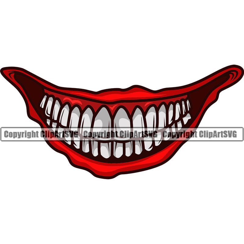 Lips Joker Mouth Male Man Boy Design Element Face Mouth Position Head Cartoon Evil Sinister Grin Grinning Character Mascot Creation Create Art Artwork Creator Business Company Logo Clipart SVG