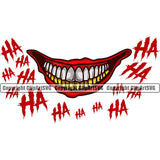 Lips Mouth Ha Ha Red Color Design Element Face Mouth Gangster Grill Thug Mean Gold Teeth Evil Sinister Grin Grinning Cartoon Character Mascot Creation Create Art Artwork Creator Business Company Logo Clipart SVG