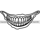 Lips Joker Face Design Element Mouth Position Head Cartoon Male Man Boy Evil Sinister Grin Grinning Mascot Creation Create Art Artwork Creator Business Company Logo Clipart SVG