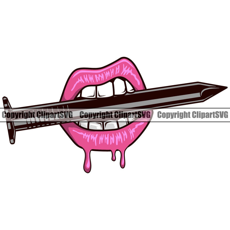 Lips Color Pink Lip Nail Design Element Face Sexy Mouth Position Head Cartoon Character Mascot Creation Create Art Artwork Creator Business Company Logo Woman Female Girl Lady Clipart SVG