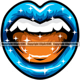 Lips Tongue Color Smile Face Design Element Sexy Mouth Position Head Woman Female Girl Lady Cartoon Character Mascot Creation Create Art Artwork Creator Business Company Logo Clipart SVG
