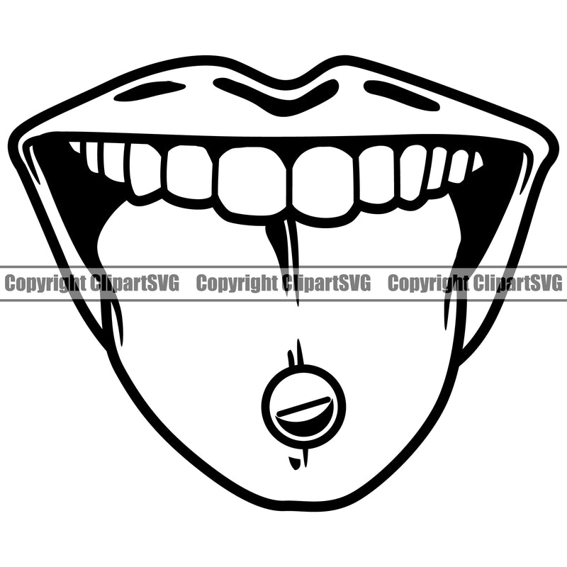 Lips Tough Ring Design Element Face Sexy Mouth Position Creator Business Company Head Cartoon Character Mascot Woman Female Girl Lady Create Art Artwork Logo Clipart SVG