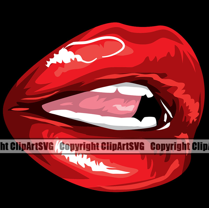Lips Smile Black Color Design Element Face Sexy Mouth Position Woman Female Girl Lady Cartoon Character Mascot Creation Create Art Artwork Creator Business Company Logo Clipart SVG
