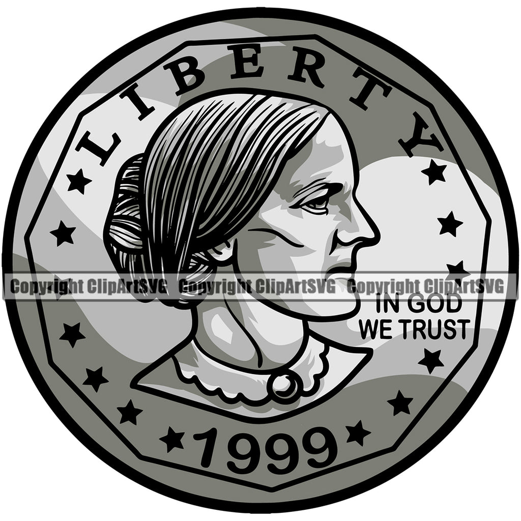 Money Coin Liberty Dollar Color Design Element Bank Finance Rich Wealthy Wealth Advertising Advertise Marketing Money Cash Stack Knot Roll Rubberband Bundle Brick Spread Vector Clipart SVG