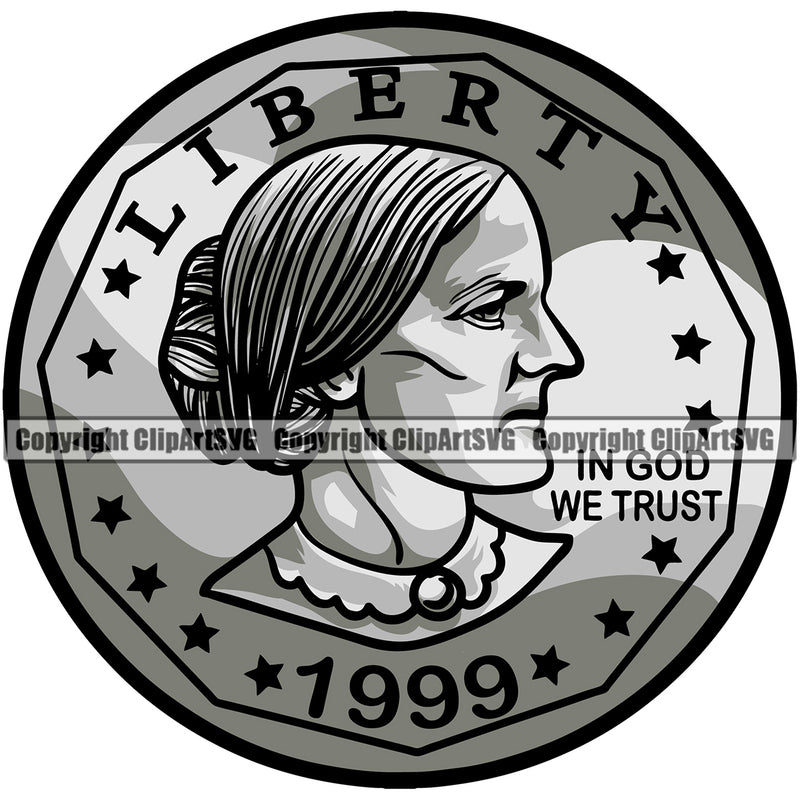 Money Coin Liberty Dollar Color Design Element Bank Finance Rich Wealthy Wealth Advertising Advertise Marketing Money Cash Stack Knot Roll Rubberband Bundle Brick Spread Vector Clipart SVG