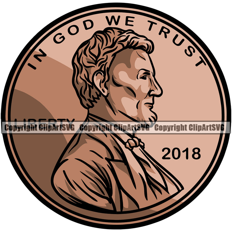 Money Coin Penny Color Design Element Money Cash Stack Knot Roll Rubberband Bill Currency Vector Bundle Brick Spread Rich Wealthy Wealth Advertising Advertise Clipart SVG