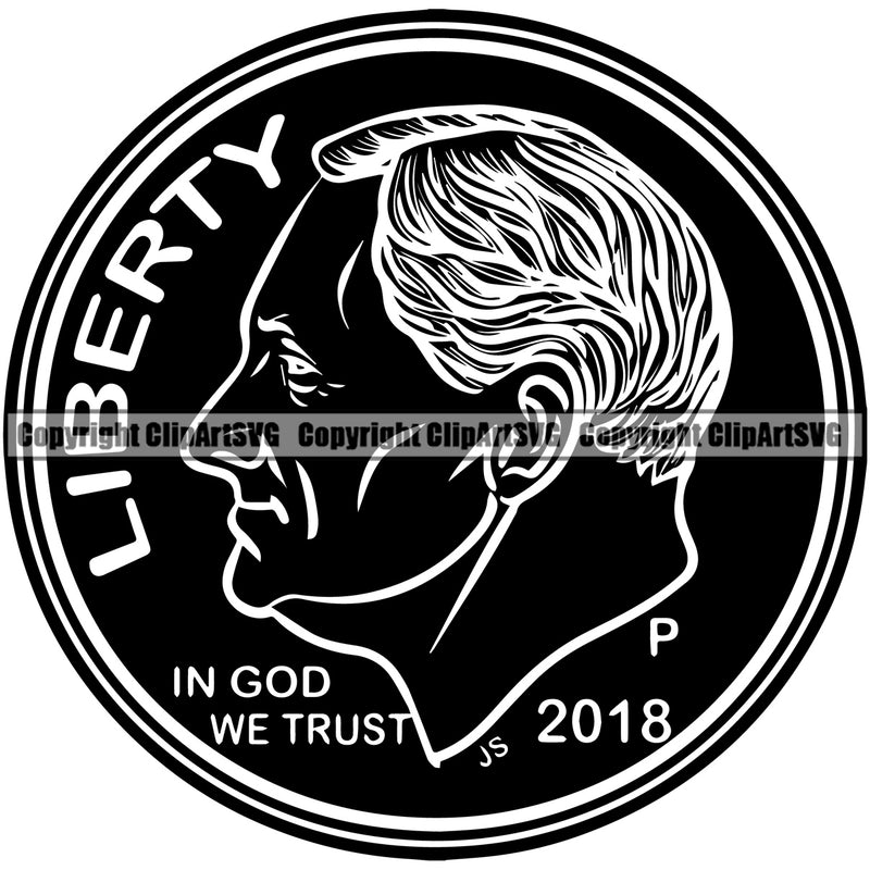 Money Dime Black Color Design Element Vector Money Cash Stack Knot Roll Rubberband Bundle Brick Bill Currency Vector Bank Finance Rich Wealthy Wealth Clipart SVG
