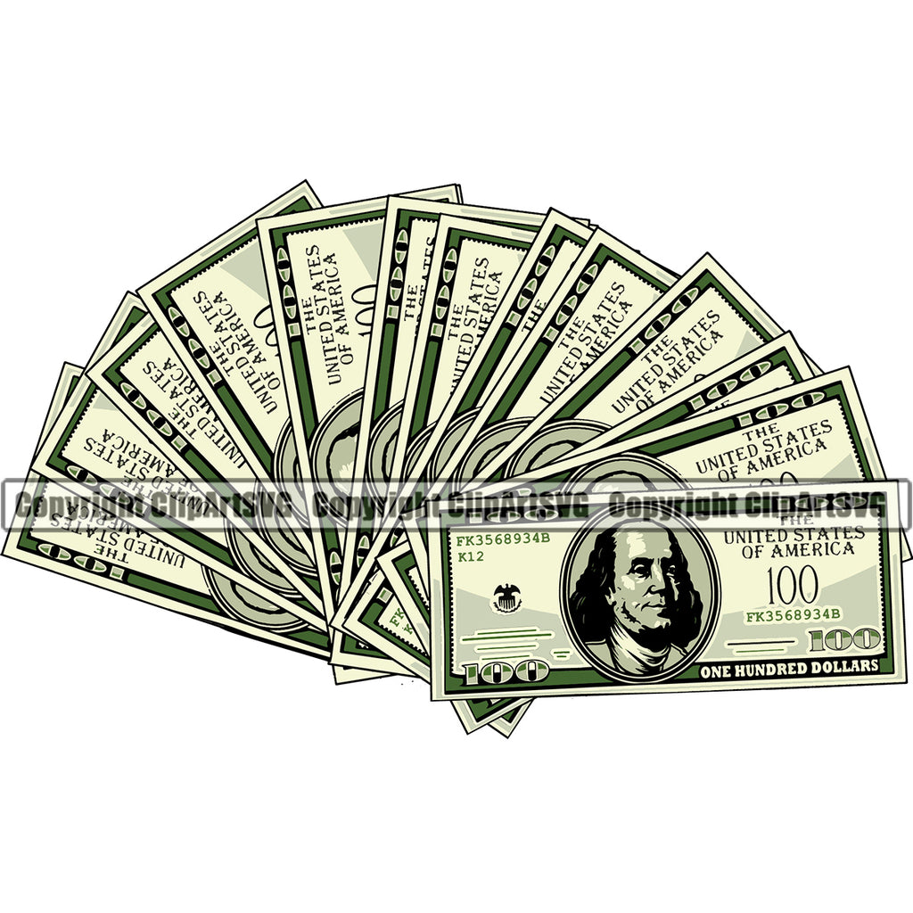 Bank money bill dollar chash Royalty Free Vector Image