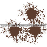 Chocolate Splash Design Element Splatter Spill Spilling Drip Dripping Melt Melting Drop Dropping Muddy Dirty Color Clipart SVG