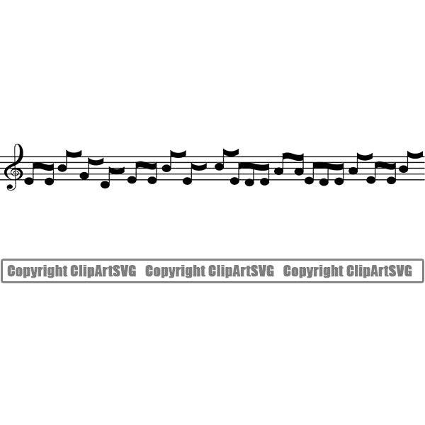 Music Notes Border Line
