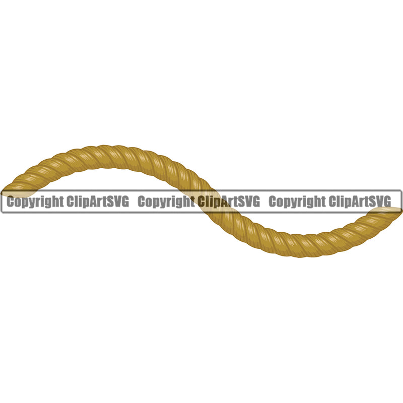 Wave Horizontal Sign Symbol Shape Rope Design Element Skin Ropes Nautical Boat Boating Ship Sailor Sailing Ocean Sea Background Captain Fish Sail Fishing Outdoor Border Outline ClipArt SVG