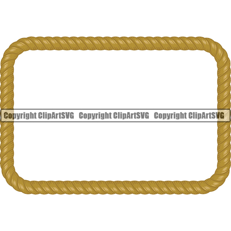 Rectangle Horizontal Sign Symbol  Rectangular Shape Rope Design Element Skin Ropes Nautical Boat Boating Ship Sailor Sailing Ocean Sea Background Captain Fish Sail Fishing Outdoor Border Outline ClipArt SVG