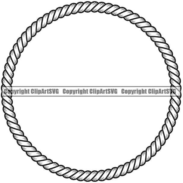 Round Circle Shaded Shaded Rope White Vector Design Element Shade Ropes Nautical Boat Boating Ship Sailor Sailing Ocean Sea Background Captain Fish Sail Fishing Outdoor Border Outline ClipArt SVG