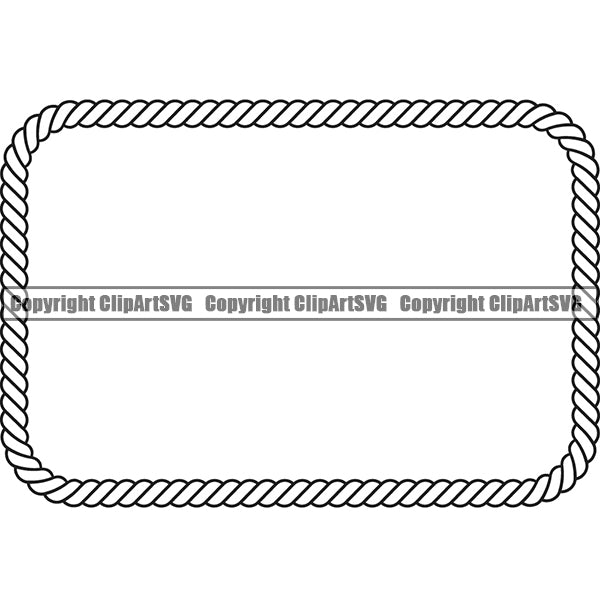 Rectangle Rope Border Clipart
