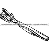 Hand Skull Skeleton Arm Design Element Fist Finger Gesture Position Hold Grab Grabbing Cartoon Character Creation Create Art Artwork Creator Business Company Logo Clipart SVG