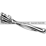 Hand Skull Skeleton Arm Thumb Design Element Finger Position Hold Holding Grab Object Cartoon Character Mascot Creation Create Art Artwork Creator Business Company Logo Clipart SVG