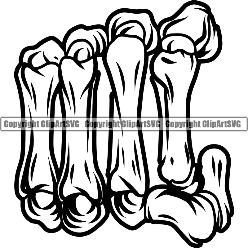 Hand Skull Skeleton Design Element Finger Gesture Character Mascot Creation Create Art Artwork Creator Business Company Logo Position Hold Holding Grab Grabbing Object Cartoon Clipart SVG