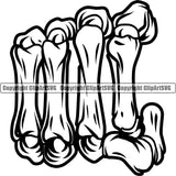 Hand Skull Skeleton Design Element Finger Gesture Character Mascot Creation Create Art Artwork Creator Business Company Logo Position Hold Holding Grab Grabbing Object Cartoon Clipart SVG