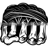 Hand Sports MMA Taped Fist Glove Design Element Skull Skeleton Finger Position Holding Grab Grabbing Object Cartoon Character Mascot Creation Create Art Artwork Creator Business Company Logo Clipart SVG