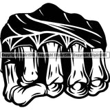 Hand Sports MMA Taped Fist Glove Design Element Skull Skeleton Fist Finger Gesture Position Hold Holding Grab Grabbing Object Cartoon Character Mascot Creation Create Art Artwork Creator Business Company Logo Clipart SVG