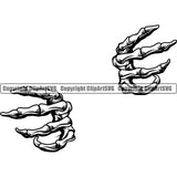 Hand Design Element Climbing Skull Skeleton Fist Finger Gesture Position Hold Holding Grab Grabbing Object Cartoon Character Mascot Creation Create Art Artwork Creator Business Company Logo Clipart SVG