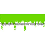 Slime Green Color Design Element Splatter Spill Spilling Drip Dripping Melt Melting Drop Dropping Toxic Vector Clipart SVG