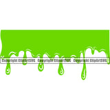 Slime Design Element Green Color Drip Dripping Melt Melting Drop Dropping Splatter Spill Goo Toxic Slimy Wet Liquid Splash Clipart SVG