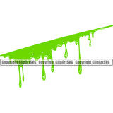 Slime Green Color Design Element Drop Dropping Drip Dripping Goo Toxic Slimy Wet Liquid Splash Splashing Melting Vector Clipart SVG