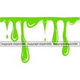 Slime Green Color Drop Dropping Drip Dripping Goo Toxic Slimy Wet Liquid Splash Splashing Design Element Vector Clipart SVG