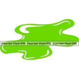 Green Slime Puddle Design Element Goo Toxic Slimy Wet Liquid Splash Splashing Drip Dripping Melt Melting Drop Dropping Clipart SVG