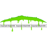 Green Slime Cut Slice Design Element Goo Toxic Slimy Wet Liquid Splash Splashing Spilling Drip Dripping Melt Melting Drop Dropping Clipart SVG