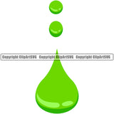 Slime Drip Dripping Drop Dropping Design Element Green Color Goo Toxic Slimy Wet Liquid Splash Splashing Vector Clipart SVG