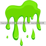 Slime Drop Dropping Drip Dripping Design Element Goo Toxic Slimy Wet Liquid Splash Splashing Spill Spilling Vector Clipart SVG