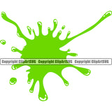 Green Slime Splash Splashing Design Splatter Spill Spilling Liquid Dripping Melting Drop Dropping Clipart SVG