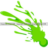 Green Slime Splash Design Splashing   Splatter Spill Spilling Melt Melting Drop Dropping Liquid Vector Clipart SVG
