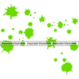Slime Splatter Green Color Design Element Spilling Drip Dripping Melt Melting Drop Dropping Liquid Splash Vector Clipart SVG