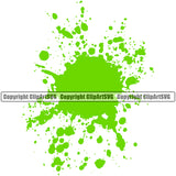 Green Slime Design Element Splatter Spilling Drip Dripping Melt Melting Drop Dropping Goo Toxic Slimy Liquid Clipart SVG