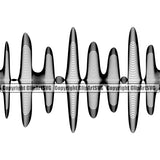 Sound Wave White Background Vector Design Element Digital Equalizer Music Audio Voice Pulse Waveform Volume Song Wave Line Frequency Signal Electronic Pattern Level Beat Logo Clipart SVG