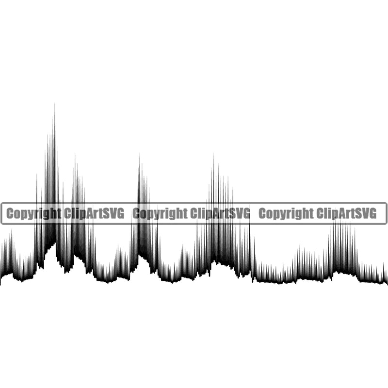 Sound Wave White Background Vector Design Digital Equalizer Music Audio Voice Pulse Waveform Volume Song Wave Line Frequency Signal Electronic Pattern Level Beat Logo Clipart SVG
