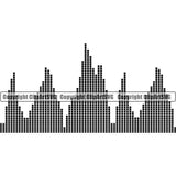 Sound Wave Design Element Digital Equalizer Music Audio Voice Pulse Waveform Volume Song Wave Line Frequency Signal Electronic Pattern Level Beat Logo Clipart SVG