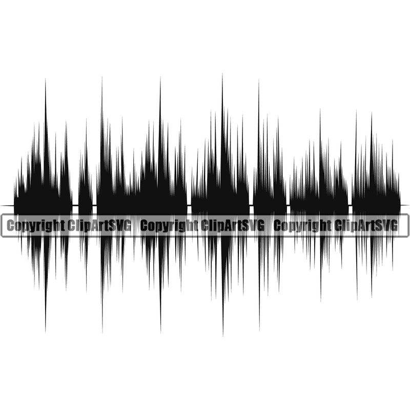 Sound Wave Audio Vibration Vector Design Element Digital Equalizer Music Audio Voice Pulse Waveform Volume Song Wave Line Frequency Signal Electronic Pattern Level Beat Logo Clipart SVG