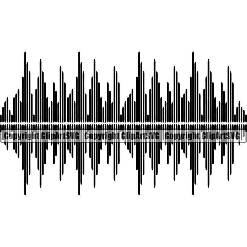 Sound Wave Vector Design Element Digital Equalizer Music Audio Voice Pulse Waveform Volume Song Wave Line Frequency Signal Electronic Pattern Level Beat Logo Clipart SVG