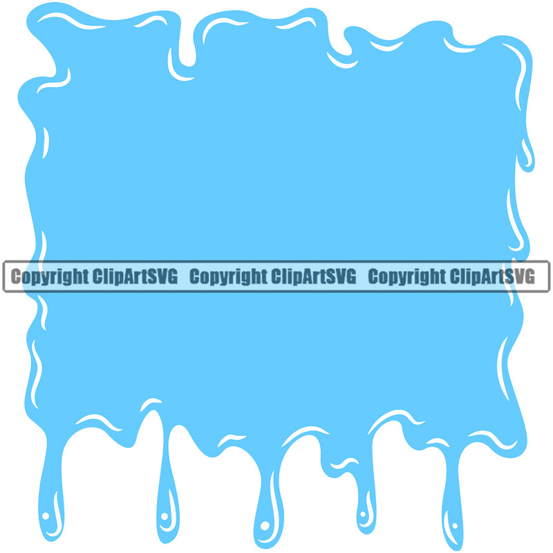 Water Design Element H20 Clean Clear Wet Liquid Splash Splashing Splatter Spill Drip Dripping Melt Melting Drop Dropping Clipart SVG
