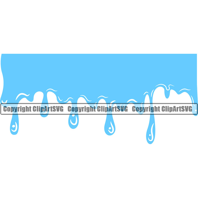 Water Design Element H20 Clean Clear Wet Liquid Spilling Drip Dripping Melt Melting Drop Dropping Splashing Splatter Spill Clipart SVG