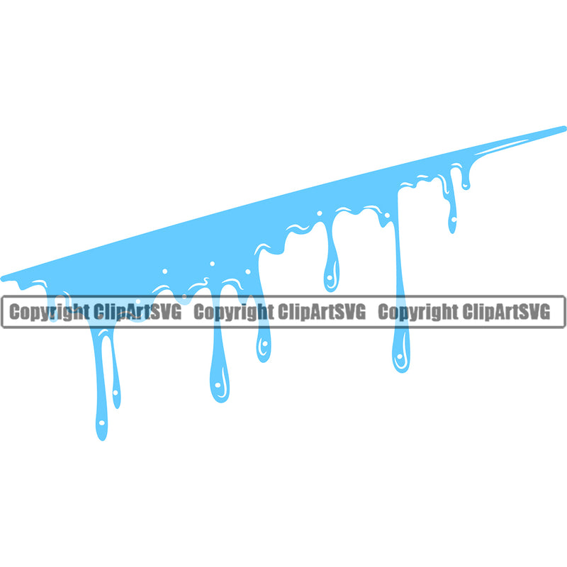 Water Design Element H20 Clean Clear Wet Liquid Splash Spilling Drip Dripping Melt Melting Drop Dropping Splatter Spill Vector Clipart SVG