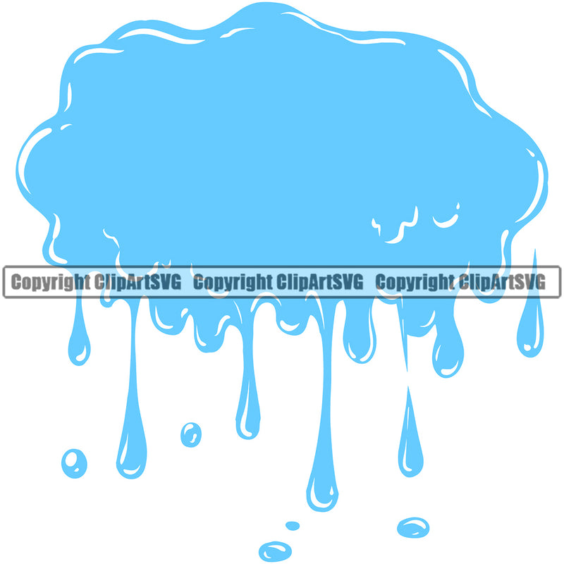 Water Design Element H20 Clean Clear Spilling Drip Dripping Melt Melting Drop Dropping Splash Splashing Splatter Spill Vector Clipart SVG