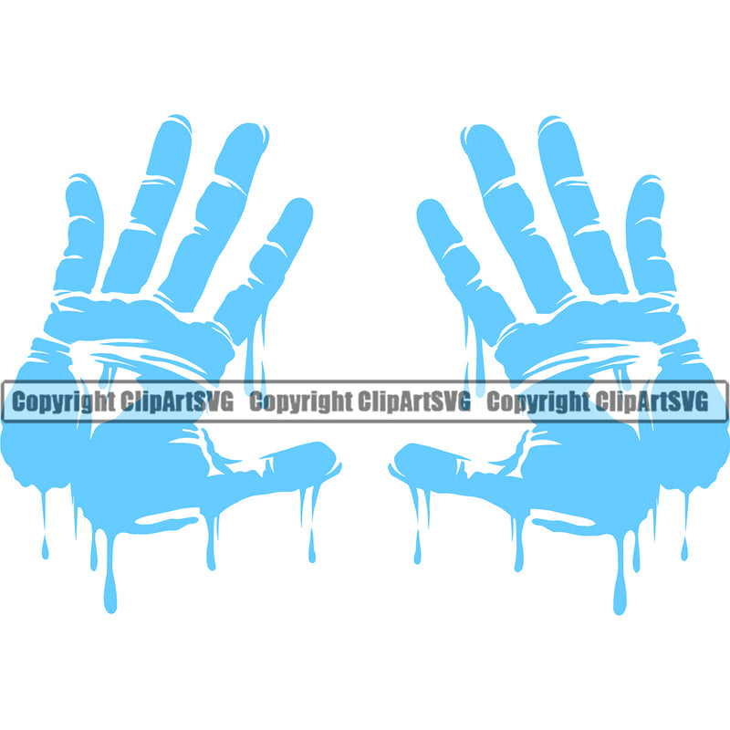 Water Handprint Design Element H20 Clean Clear Wet Liquid Splash Melting Splashing Drip Dripping Melt Drop Splatter Dropping Clipart SVG